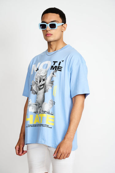 Bonkers Corner No Hate oversized T-shirt in XXS, featuring bold graphic design on soft cotton fabric.