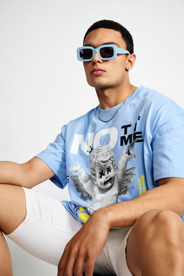 Bonkers Corner No Hate oversized T-shirt in black with bold white "No Hate" slogan, relaxed fit, casual streetwear style.