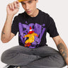 Bonkers Corner Signature Cone Man oversized T-shirt in XXS, white with graphic print, casual crewneck design, front view.