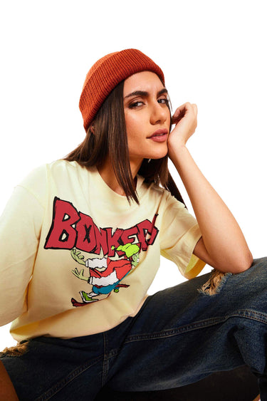 Bonkers Corner Signature Skater Boy oversized T-shirt in black, featuring a relaxed fit and bold graphic print.