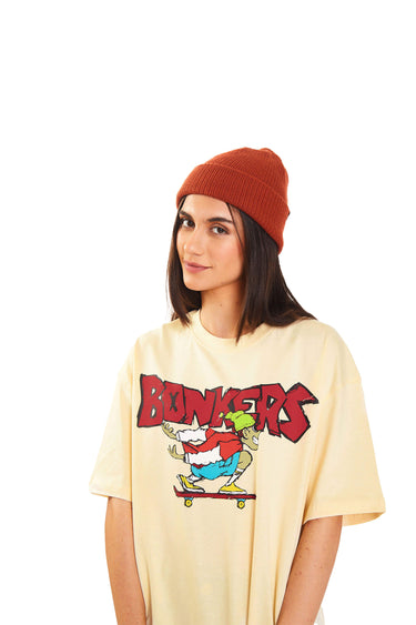 Bonkers Corner Signature Skater Boy oversized T-shirt in black, featuring a relaxed fit and skate-inspired graphic design.