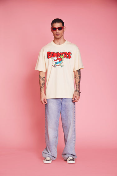 Bonkers Corner Signature Skater Boy oversized T-shirt in black, featuring a relaxed fit and graphic design, casual streetwear style.