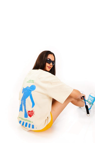 Bonkers Corner Skrt oversized T-shirt in black, featuring bold graphic design and relaxed fit, casual streetwear style.