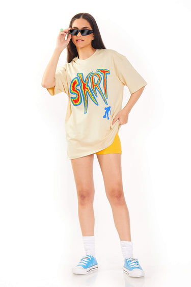 Bonkers Corner Skrt oversized T-shirt in XL size, featuring bold print, casual fit, and comfortable cotton fabric.