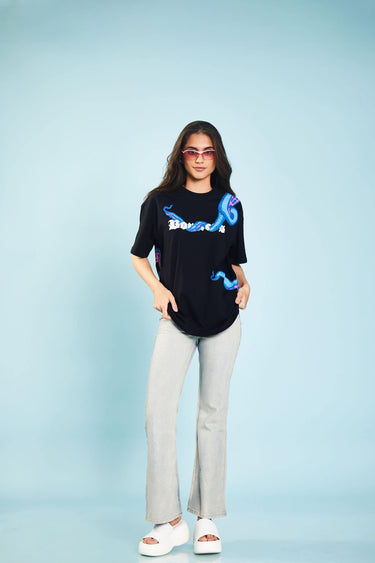 Bonkers Corner Takeover Oversized T-Shirt in XXS size, featuring a relaxed fit and bold graphic design on soft fabric.