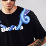 Bonkers Corner Takeover oversized T-shirt in black, featuring bold graphic design and relaxed fit.