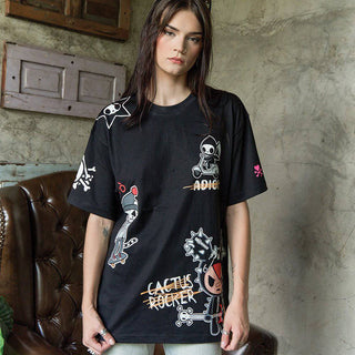 Bonkers Corner Tokidoki all-over oversized T-shirt featuring colorful graphic print on soft fabric.