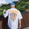Bonkers Corner Tokyo Tiger oversized T-shirt in black, featuring a bold tiger graphic on the front, casual streetwear style.
