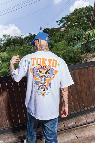 Bonkers Corner Tokyo Tiger oversized T-shirt in black, featuring a bold tiger graphic on the front, casual streetwear style.