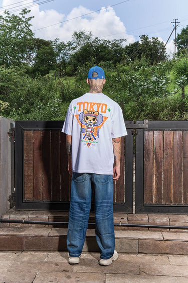Bonkers Corner Tokyo Tiger oversized T-shirt featuring a bold tiger graphic on soft fabric, casual streetwear style.
