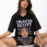 Bonkers Corner Travis Scott Faded oversized T-shirt in XXS, featuring graphic print and relaxed fit for casual style.