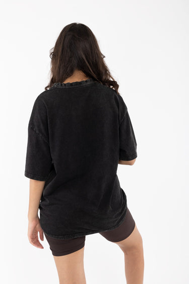 Bonkers Corner Travis Scott Faded oversized T-shirt inXXS black with graphic print, casual streetwear style.
