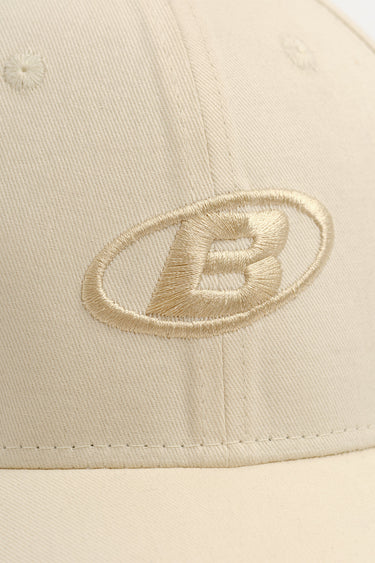 BonkersSignature Sand Beige Cap by BonkersCorner, adjustable free-size baseball cap with embroidered logo, casual streetwear style