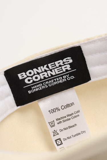 Bonkers Signature Sand Beige Cap from BonkersCorner, shown in a free-size, casual style with a curved brim and adjustable strap.