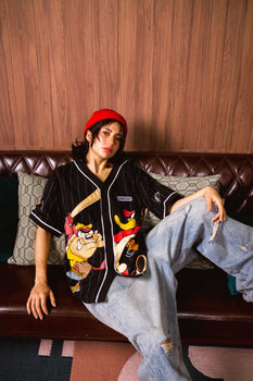 BonkersCorner Hit Man Tune Jersey in XS, featuring bold design and vibrant colors, ideal for sports or casual wear.