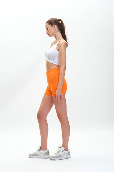 Orange Biker Shorts - BonkersCorner
