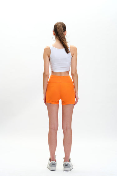 Orange Biker Shorts - BonkersCorner