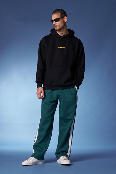 Bottle Green Sporty Straight Fit Pants - BonkersCorner