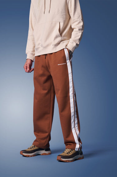 Brown Sporty Straight Fit Pants - BonkersCorner