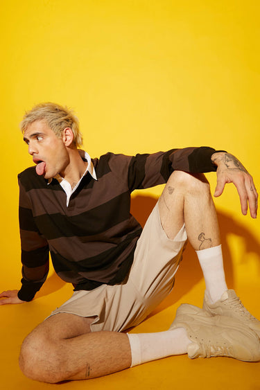 Coco Striped Collared Full Sleeves T-shirt - BonkersCorner