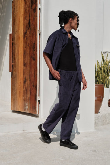 Navy Blue Corduroy Pants - BonkersCorner