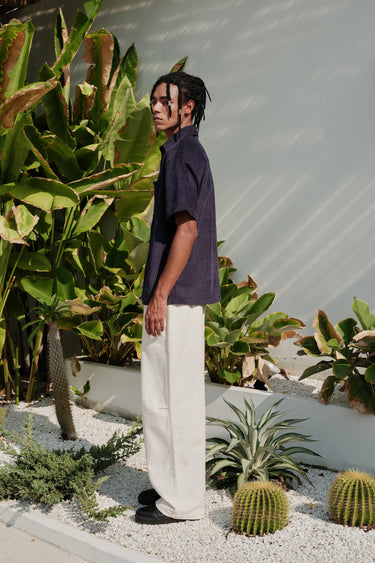 Navy Blue Corduroy Shirt - BonkersCorner