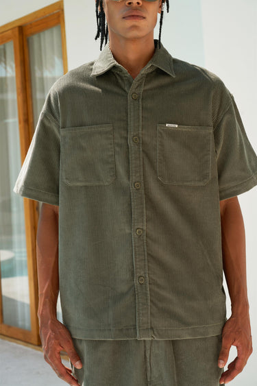 Olive Corduroy Shirt - BonkersCorner