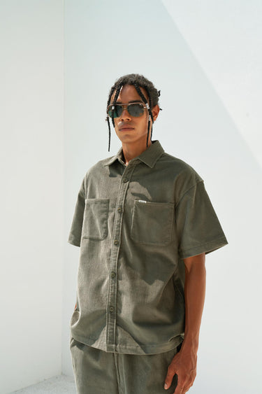 Olive Corduroy Shirt - BonkersCorner