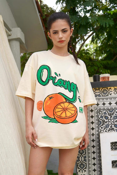Orange Oversized  T-shirt - BonkersCorner