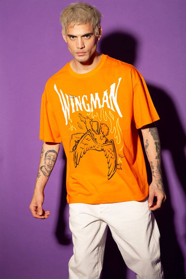 Orange Wingman Oversized T-Shirt - BonkersCorner
