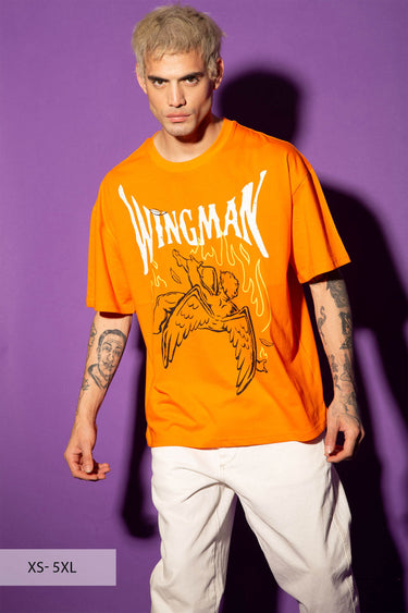 Orange Wingman Oversized T-Shirt - BonkersCorner