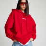 Red Signature Oversized Heavyweight Hoodie (Fleece) - BonkersCorner