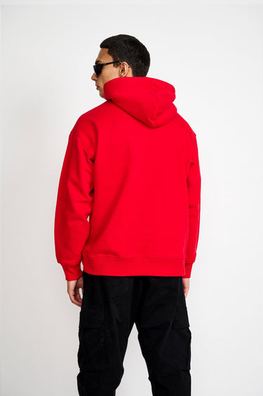 Red Signature Oversized Heavyweight Hoodie (Fleece) - BonkersCorner