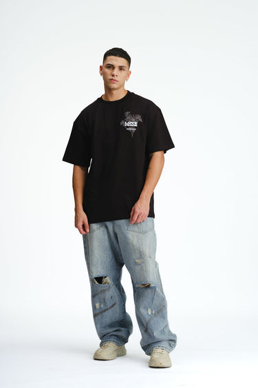 Signature Love And Peace Premium Oversized T-shirt - BonkersCorner