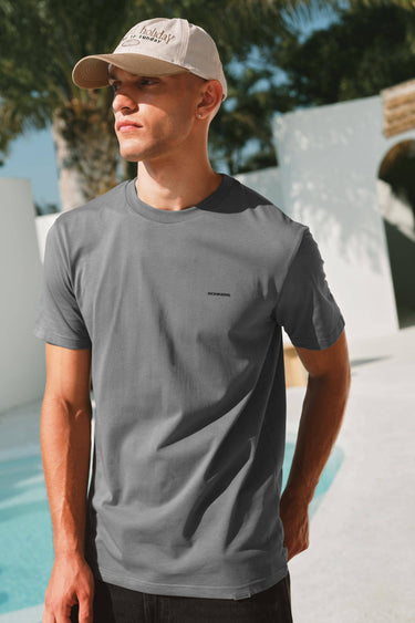 Slate Grey 100% Supima Cotton Relaxed Fit T-shirt - BonkersCorner