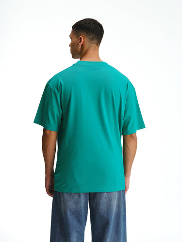 Solid Green Soft Jersey Oversized T-shirt - BonkersCorner