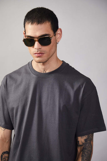 Space Grey Heavyweight Oversized T-shirt - BonkersCorner