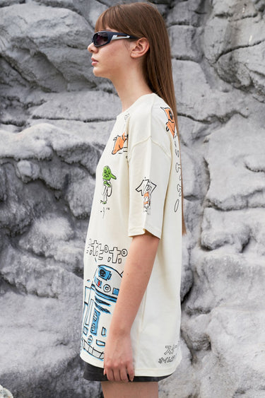 Star Wars Sketch Oversized T-shirt - BonkersCorner
