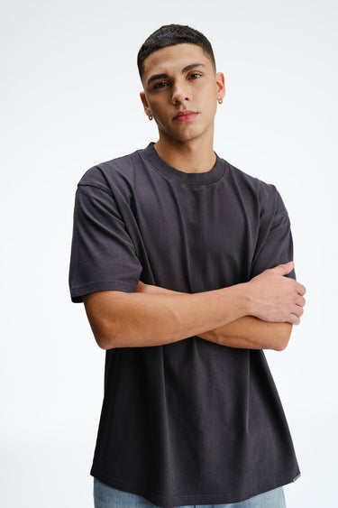Stone Grey Heavyweight Faded T-shirt - BonkersCorner