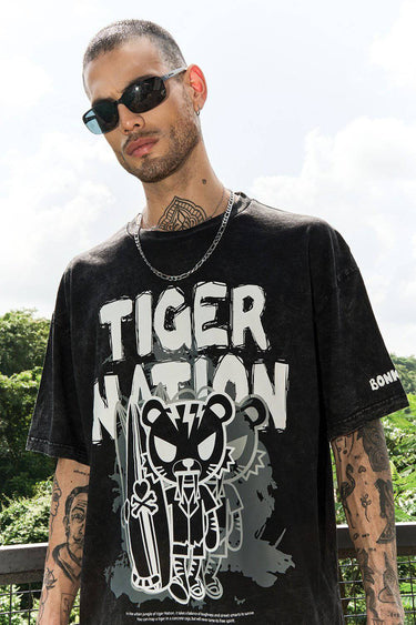Tiger Nation Faded Oversized T-shirt - BonkersCorner
