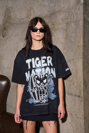 Tiger Nation Faded Oversized T-shirt - BonkersCorner
